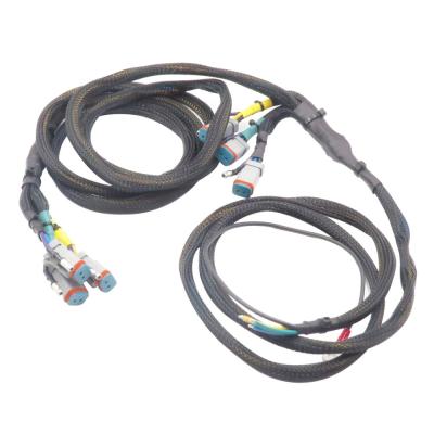 China Black Yellow Blue Tinned Copper 26 AWG Cable Wire Harness UL2464 With TE Connectors for sale