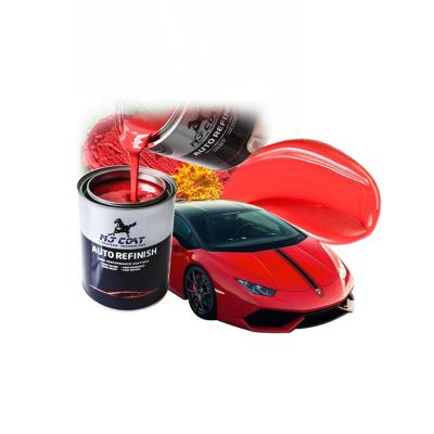 China Good coverage Automotive Base Coat Paint Glitter Satin Pearlescent White Car Paint for sale