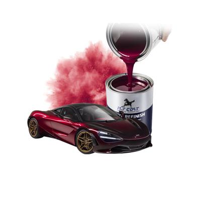 China Gloss Pearl Colour Automotive Base Coat Paint Auto Touchup Paint Flexible for sale