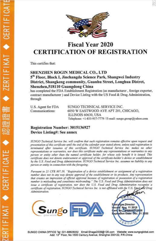 FDA - Shenzhen Rogin Medical Co., Ltd