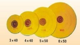 China Laboratory Dental Lab Products Yellow Cotton Polishing Wheel 3mm * 40mm for sale