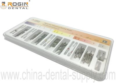 China Pure Tapered Titanium Dental Screw Post 0.8mm Dia With Cross Keys And Reamers for sale