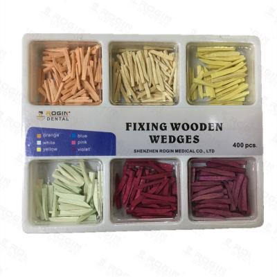 China Disposable Wooden Wedges Dental , Colorful Fixing Tooth Wedges In Dentistry for sale