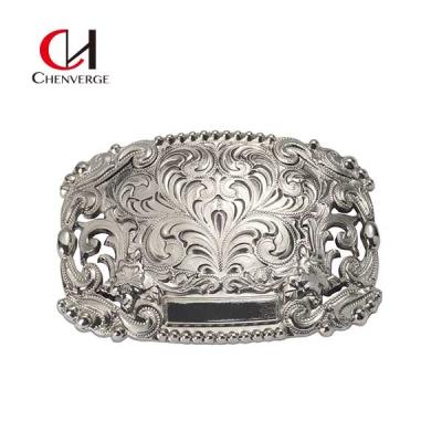 China Practical Antique Vintage Silver Belt Buckles Zinc Alloy Thickness 5mm for sale