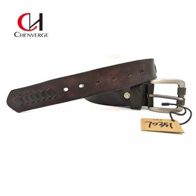 China Antiwear Genuine Leather Braided Belt for sale