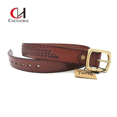 China Multicolor Mens Braided Leather Belt For Jeans Cowhide Material for sale