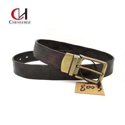 China Cowhide Genuine Brown Leather Belt Womens Width 34mm Practical for sale