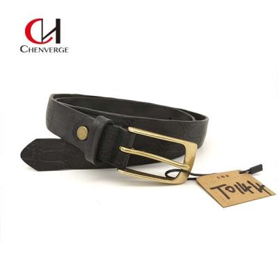 China Practical Antiwear Copper Buckle Belt , Multipurpose Brass Buckle Leather Belt for sale