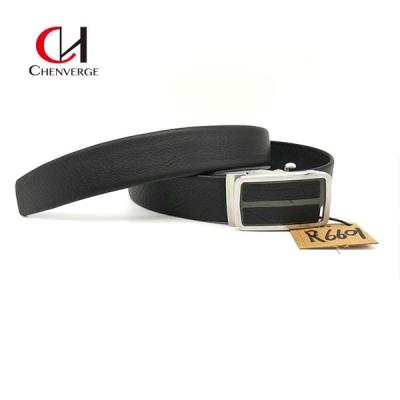 China Black Businessman 38mm Leather Belt , Antiwear Men's Genuine Leather Dress Belts for sale