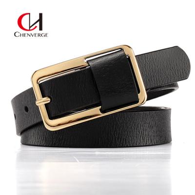 China Genuine Cowhide Thin Ladies Leather Belt Fashion Personality Needle Buckle Simple for sale
