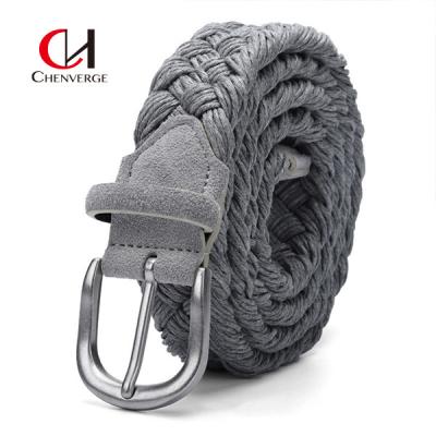 China 7cm Width Velvet Braided Belt 6 Color Ladies And Men'S Wax Cotton Rope for sale