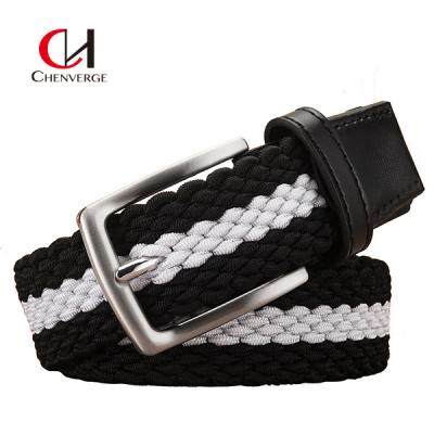 China Non Punching Breathable Woven Elastic Belt Casual Men'S Canvas Belt High Grade for sale