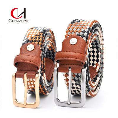 China Couples Style Woven Elastic Belt Fashion Plaid Women Handmade for sale