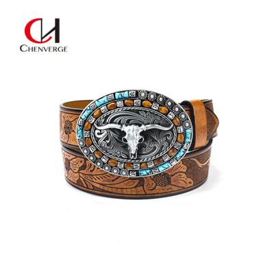 China Men'S Needle Buckle Leather Casual Western Belt Street Style for sale