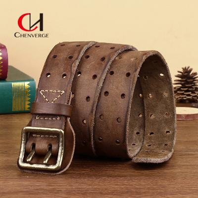 China Fashion Genuine Leather Strap Red Brown Black Khaki Coffee Color For Men for sale