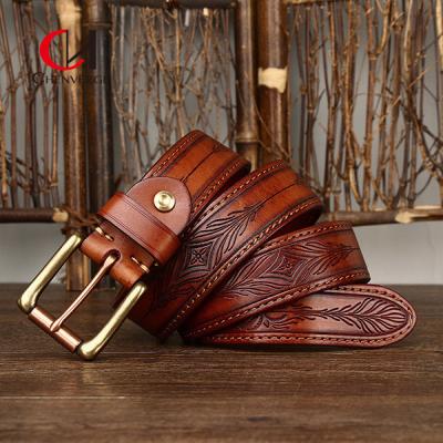Cina Fashion Trendy Style Genuine Leather Belt 125cm Length For Business Meeting in vendita