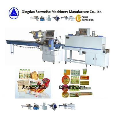 China Fully Sealed POF Film Flow Wrap Packing Machine Heat Shrink Packing Machine for sale
