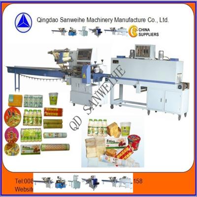 China Máquina de envasado de alimentos con sello de 3 lados Máquina de envoltura termorretráctil de 400 mm en venta