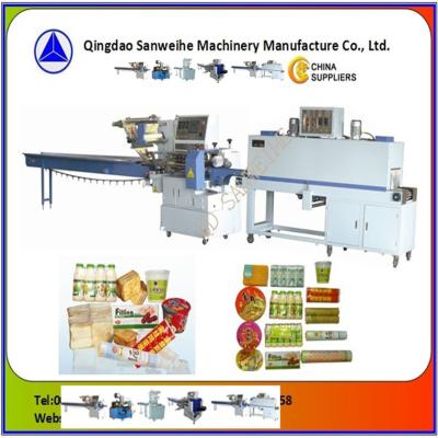 China Stainless Steel Heating Noodle Packing Machine SWC 590 Shrink Wrapping Packing  Machine for sale