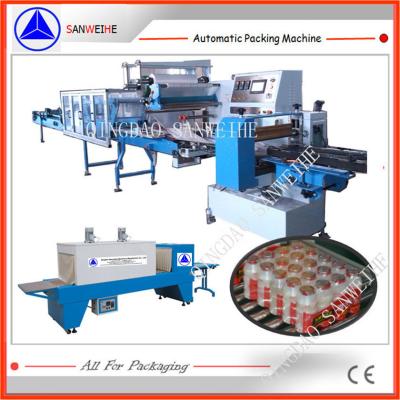 China SWSF 800 Shrink Wrap Packing Machine Collective Bottles Auto Shrink Wrapping Machine for sale