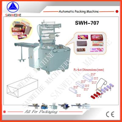 China SWH 7017 Máquina automática de embalagem de biscoitos Prata Máquina de embalagem de bolo de arroz à venda