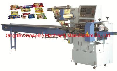 China Blue And Silver Flow Wrap Packing Machine 30-90 Bags/Min for sale