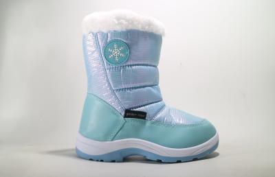 中国 Round Toe Medium Shoe Kids Snow Boots Leather Upper infant winter shoes 販売のため