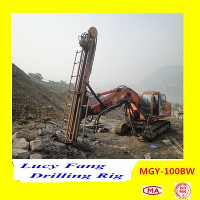 China China Hot Sale Multifunction MGY-100BW Excavator Mounted Micropile hole  drilling rig for sale