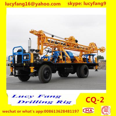 China New Arrival Hot Sale Truck Mounted Water Well Drilling Rig CQ-2 With DTH Hammer Drilling Or Rotary Drilling With Mud pum for sale
