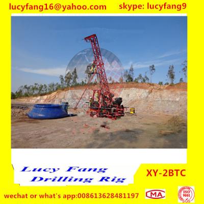China China Multi-function XY-2BTC Trailor Mounted Diamond Core Drilling Rig with Wireline System NQ 500 m Angle Hole for sale