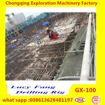 China China Cheapest Portable Skid Mounted GX-100 Anchor or Micropile Hole Drilling Rig for sale