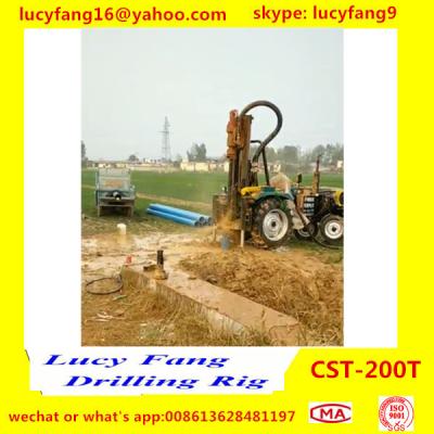 China China Cheapest Good Quality Tractor Mounted Mobile Water Well Drilling Rig For 200m Depth for sale