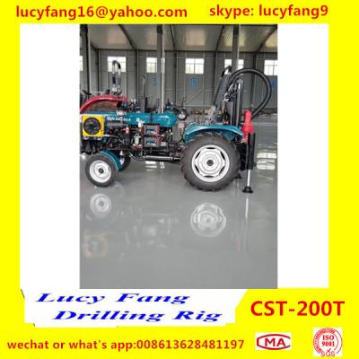 China China Factory Price Good Quality Tractor Truck Mounted Mobile Hydraulic  Water Well Drilling Rig For 300 m Depth for sale