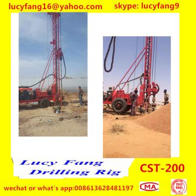 China China Hot Trailer Mounted  CST-200 Water well Drilling Rig For 100-200 m Depth for sale