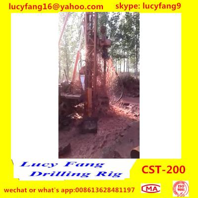 China China Popular Good Quality Truck Mounted Mobile  CST-200 Rotary Water Well Drilling Rig For 200 m Depth for sale