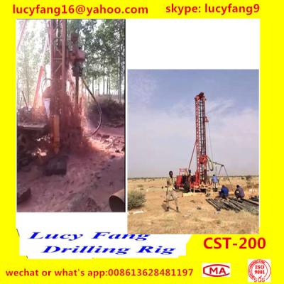 China China Popular Good Quality Crawler Mounted Mobile  CST-200 Hydraulic Water Well Drilling Rig For 200 m Depth for sale