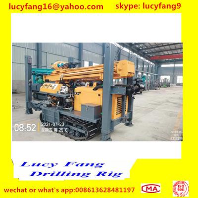 China Track Mounted High Drilling Efficiency Water Well Drilling Rig with DTH hammer Drilling for sale