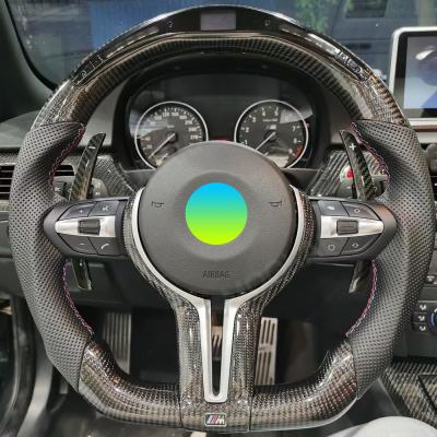 China Leather / Carbon Fiber BMW Steering Wheel For F13 - F87 M2 M3 M4 for sale
