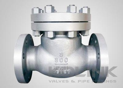 China Cast Steel Swing Check Valve , Class 150-1500 Non Return Valve WCB Flanged for sale