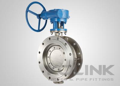 China Uni Directional Triple Eccentric Butterfly Valve Double Flanged WCB CF8 CF8M for sale
