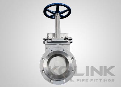 China Flanged Knife Gate valve with SS Deflection Cone for Seat Protection for sale