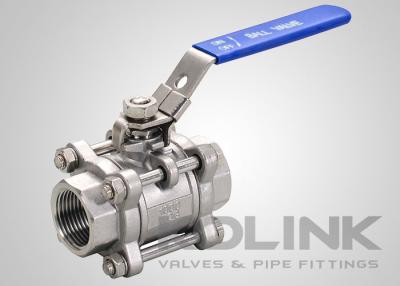China 3-piece Stainless Steel Ball Valve BSP Socket-weld SS304 SS316 Locking Device for sale