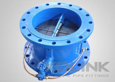 China Ductile Iron Non-slam Check Valve, Hydraulic Damper, Double Rubber-lined Flapper for sale