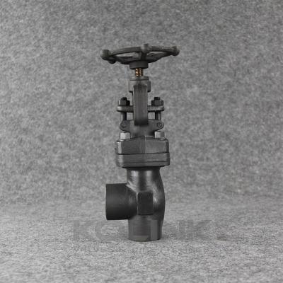China Angle Type Forged Steel Globe Valve SW NPT Carbon Steel Angle Stop Valv for sale