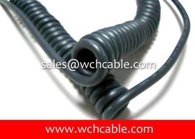 China UL20375 UL Approval Polyurethane Jacketed Spring Spiral Cable 105C 300V for sale