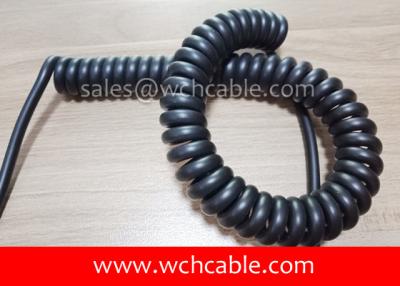 China UL Spiral Cable, AWM Style UL22010 26AWG 6C VW-1 80°C 1000V, PVC / TPU for sale