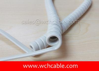 China UL Curly Cable, AWM Style UL21828 24AWG 4C FT2 90°C 300V, PP / TPE for sale