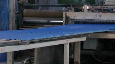 China Blue 1120mm Corrugated APVC Fireproof Roofing Sheets High Strength for sale