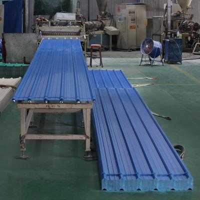 China Blue Waterproof Corrugated Plastic PVC Tile Roofing Sheets CE Approved for sale