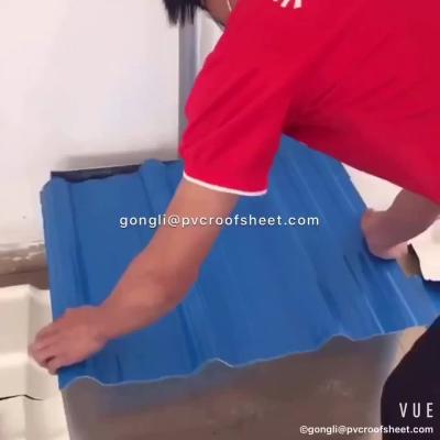 China Heat Insulated PVC Plastic Roof Panels , 1060mm Plastic Roof Tiles Sheets for sale